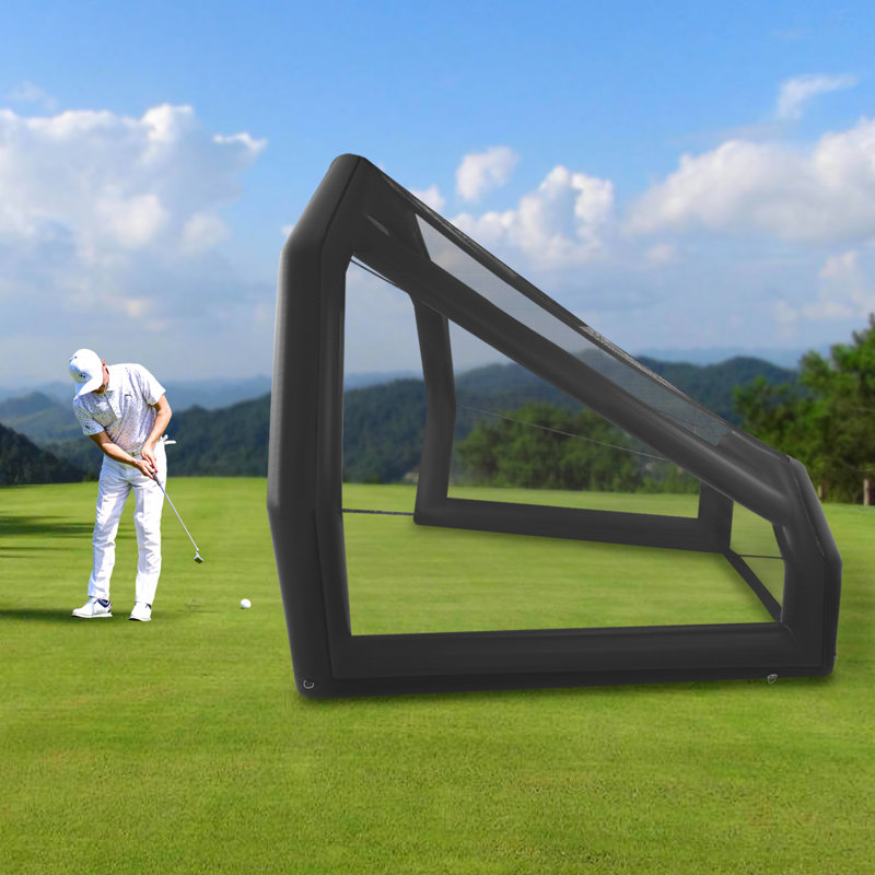 OUKANING Inflatable Golf Practice Swing Simulator Net Cage